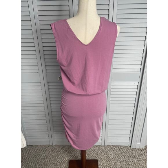 Nine West sleeveless light purple scrunched bodycon dress women's size medium - Picture 2 of 6